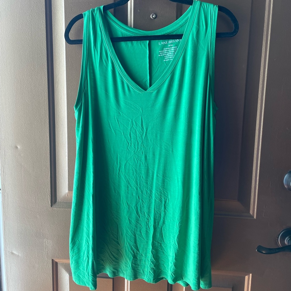 Lane Bryant Green Swing Tank